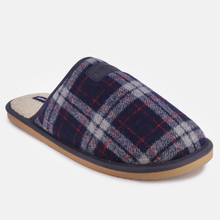 Nautica Plaid Micro Gamuza Azul Marino | 51Pgucct