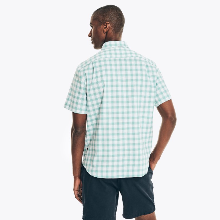 Nautica Plaid Oxford -sleeve Azules | LyVVdPgd