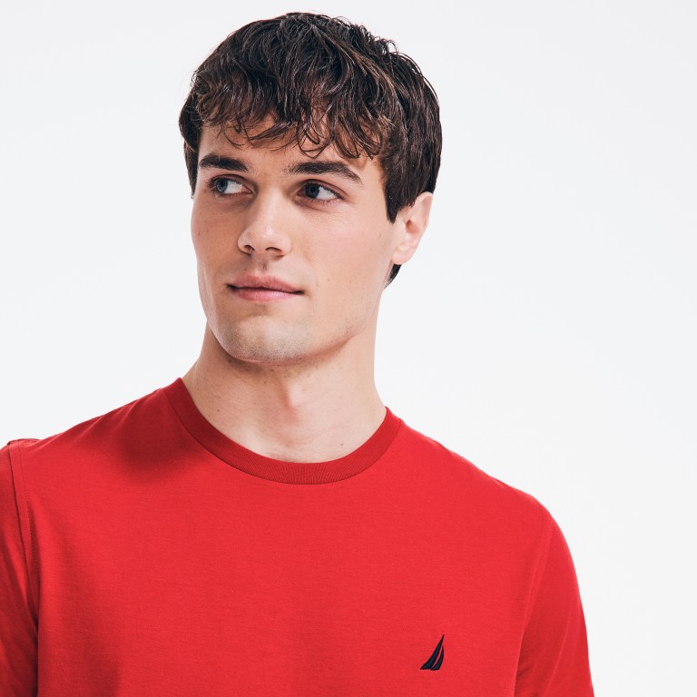 Nautica Premium Algodon Crewneck Rojas | qkcz0G4p