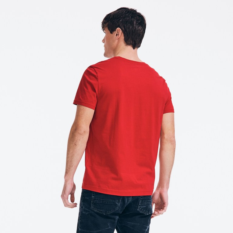 Nautica Premium Algodon Crewneck Rojas | qkcz0G4p