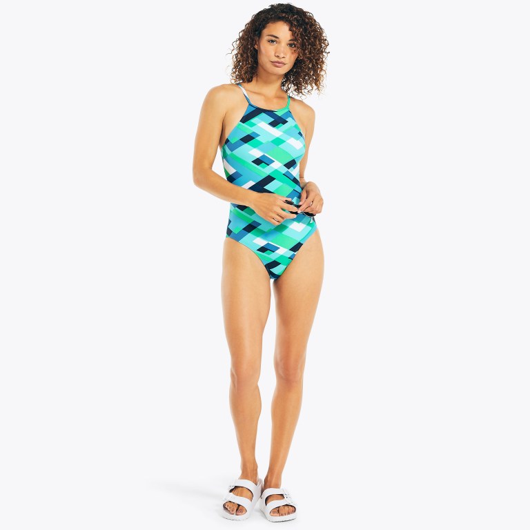 Nautica Printed One-piece Verde Oscuro | bJQLAKyS