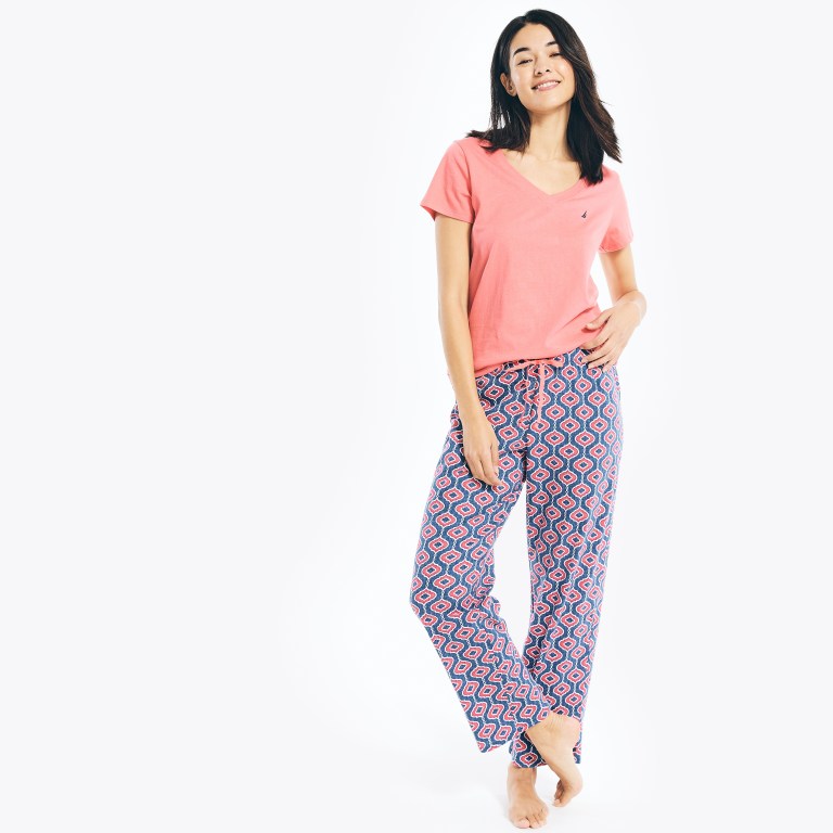 Nautica Printed Pajama Set Azules | 0wGkquzu