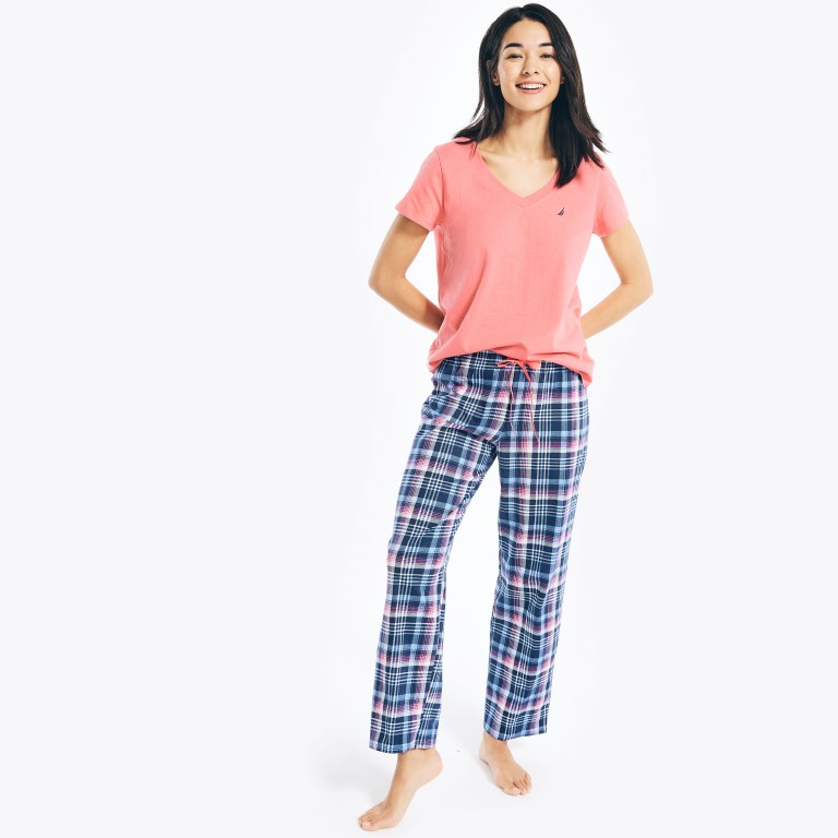 Nautica Printed Pajama Set Azules | 38M2guon