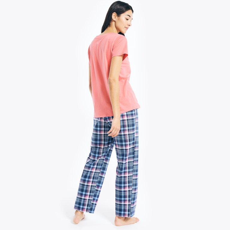 Nautica Printed Pajama Set Azules | 38M2guon