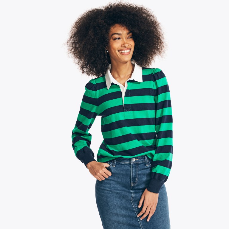 Nautica Puff-sleeve Rugby Azules | 41UeCDmC