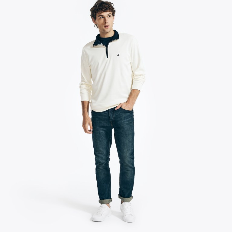 Nautica Quarter-zip Creme | qnVrGBGZ