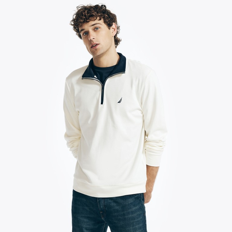 Nautica Quarter-zip Creme | qnVrGBGZ