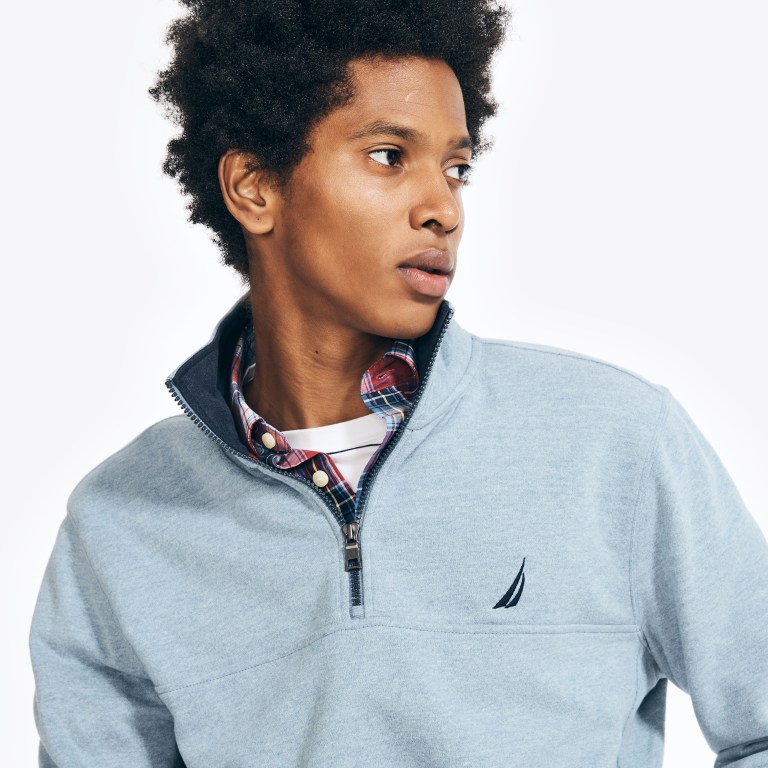 Nautica Quarter-zip Fleece Azules | 3WmKkv2Z