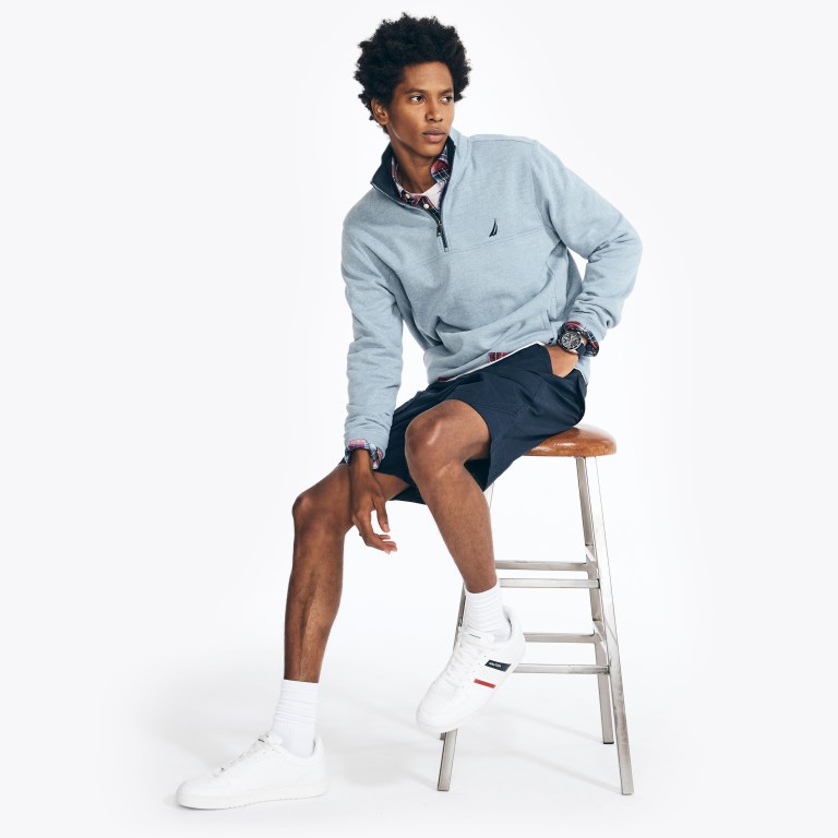 Nautica Quarter-zip Fleece Azules | 3WmKkv2Z