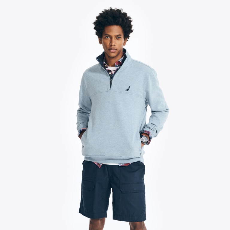 Nautica Quarter-zip Fleece Azules | 3WmKkv2Z