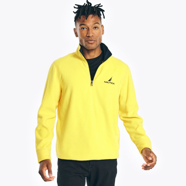 Nautica Quarter-zip Nautex Fleece Amarillo | 2dnL7gwl