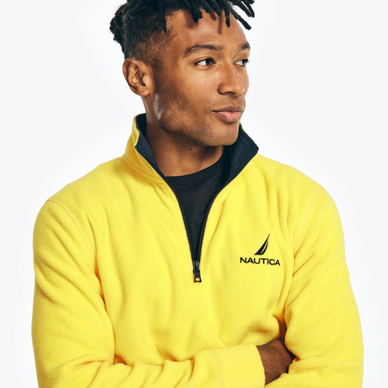 Nautica Quarter-zip Nautex Fleece Amarillo | 2dnL7gwl