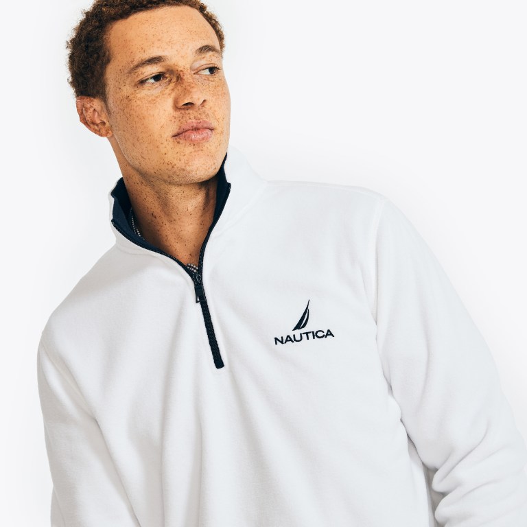 Nautica Quarter-zip Nautex Fleece Blancas | 1i722uuy