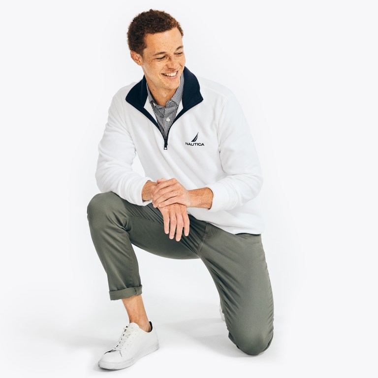 Nautica Quarter-zip Nautex Fleece Blancas | 1i722uuy