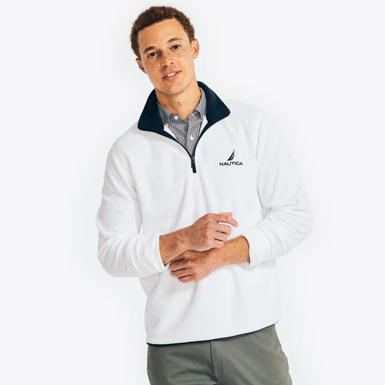 Nautica Quarter-zip Nautex Fleece Blancas | 1i722uuy