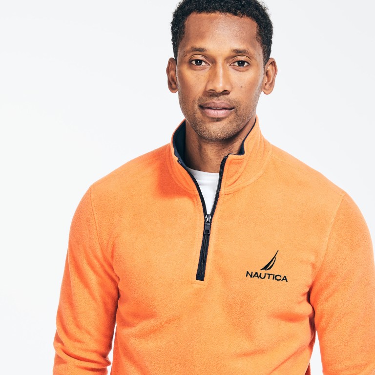 Nautica Quarter-zip Nautex Fleece Naranjas | MCVqWFKU