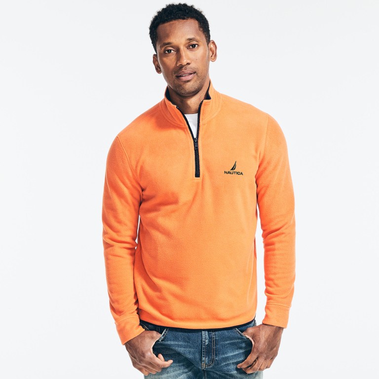 Nautica Quarter-zip Nautex Fleece Naranjas | MCVqWFKU