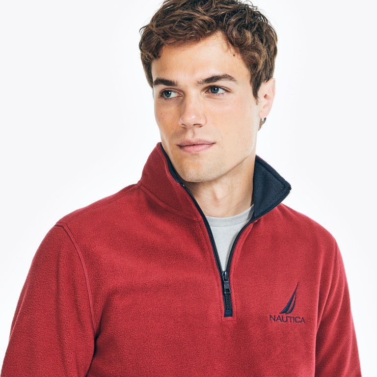 Nautica Quarter-zip Nautex Fleece Rojas | DgU7JonC