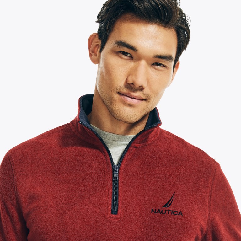 Nautica Quarter-zip Nautex Fleece Rojas | PYA5OOhW