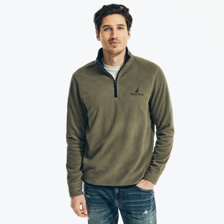 Nautica Quarter-zip Nautex Fleece Verde Oliva | LqtRrLjl