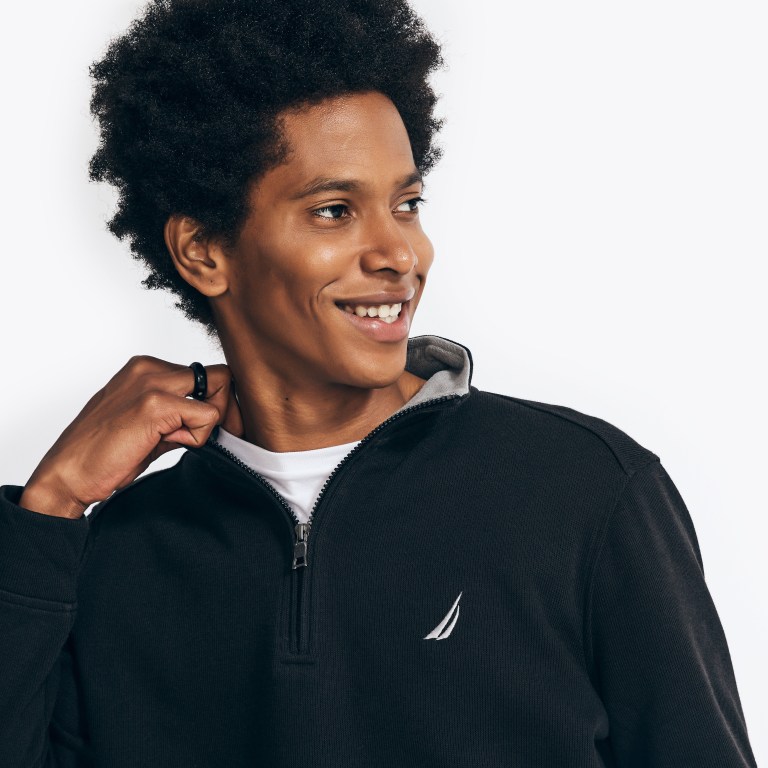 Nautica Quarter-zip Negras | 0oJabsvq