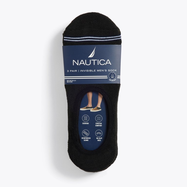 Nautica Shoe Liner , 3-pack Negras | rsb9hcCt