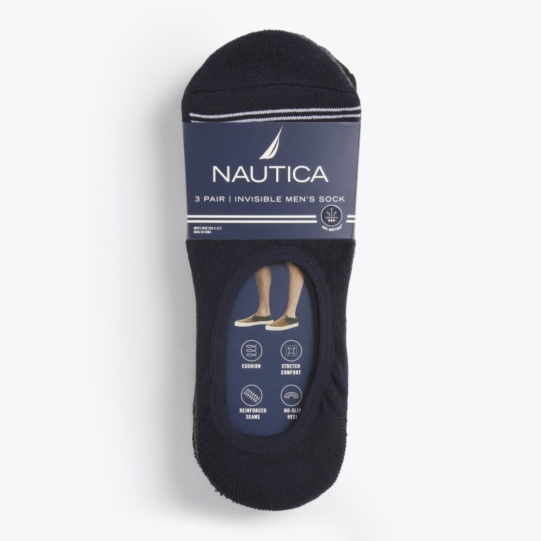 Nautica Shoe Liner , 3-pack Negras | xX5QIeoH