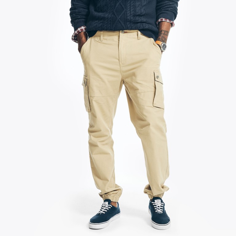 Nautica Slim Fit Cargo Jogger Marrones | IjAWrOAq