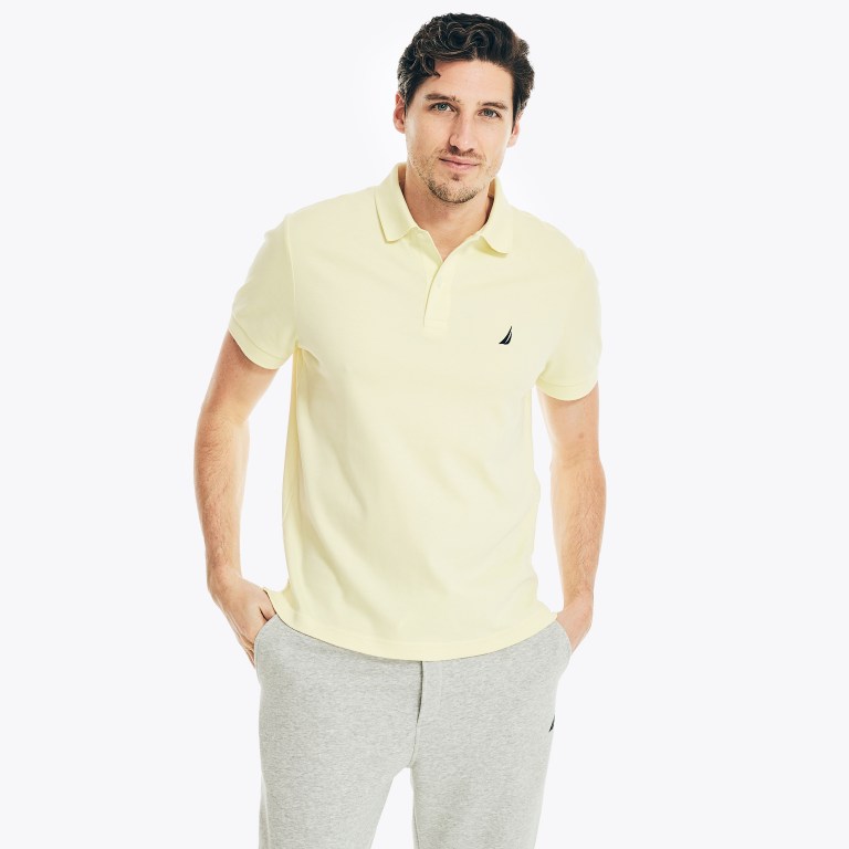 Nautica Slim Fit Interlock Amarillo Claro | ZFtXx8Pw