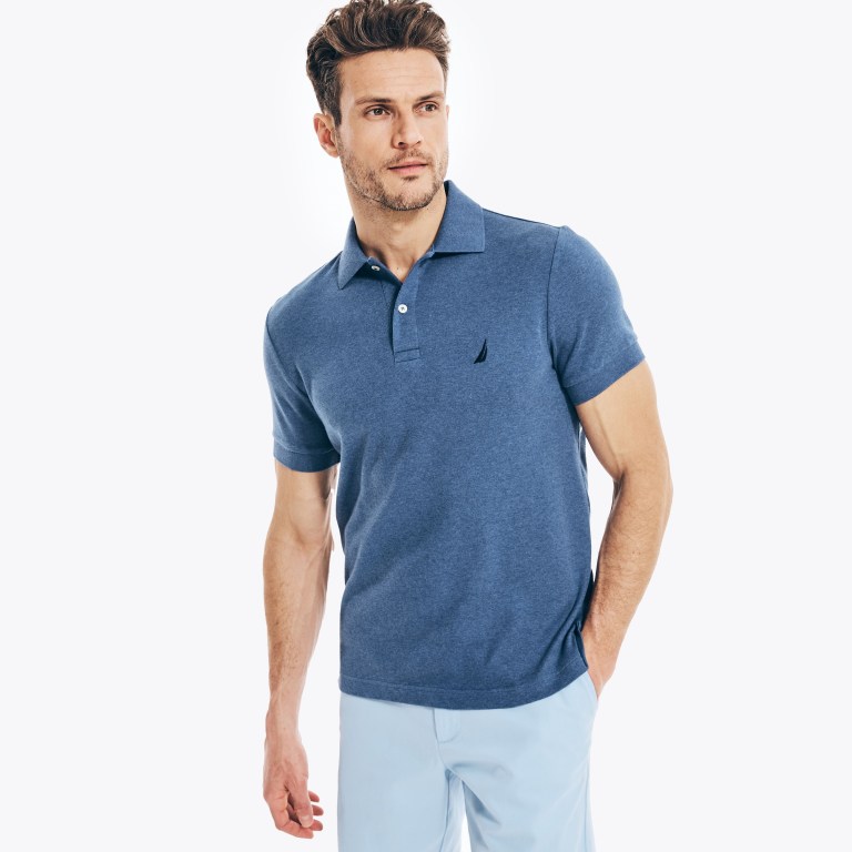 Nautica Slim Fit Interlock Azules | gEGZ2T0w