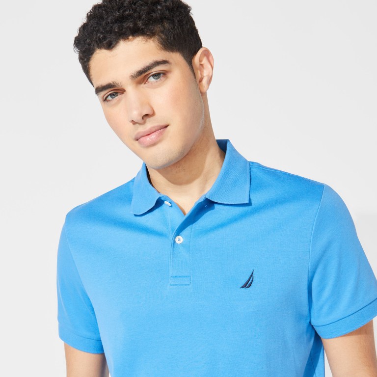 Nautica Slim Fit Interlock Azules | pPBL6eSy