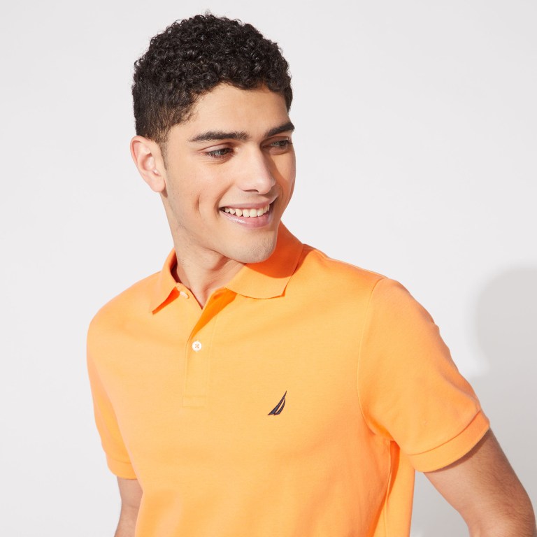 Nautica Slim Fit Interlock Naranjas | d7gC2wwB