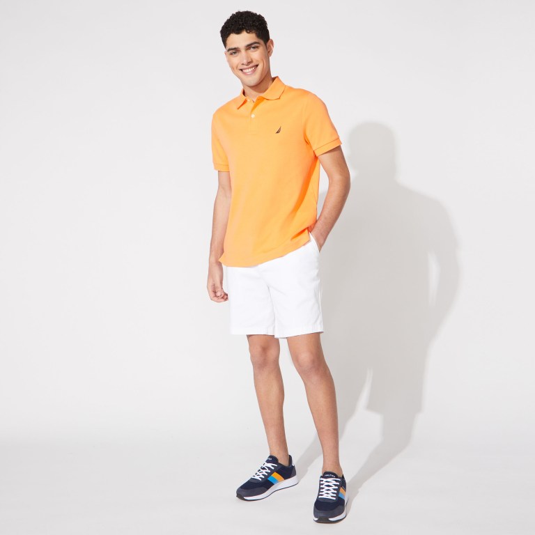 Nautica Slim Fit Interlock Naranjas | d7gC2wwB