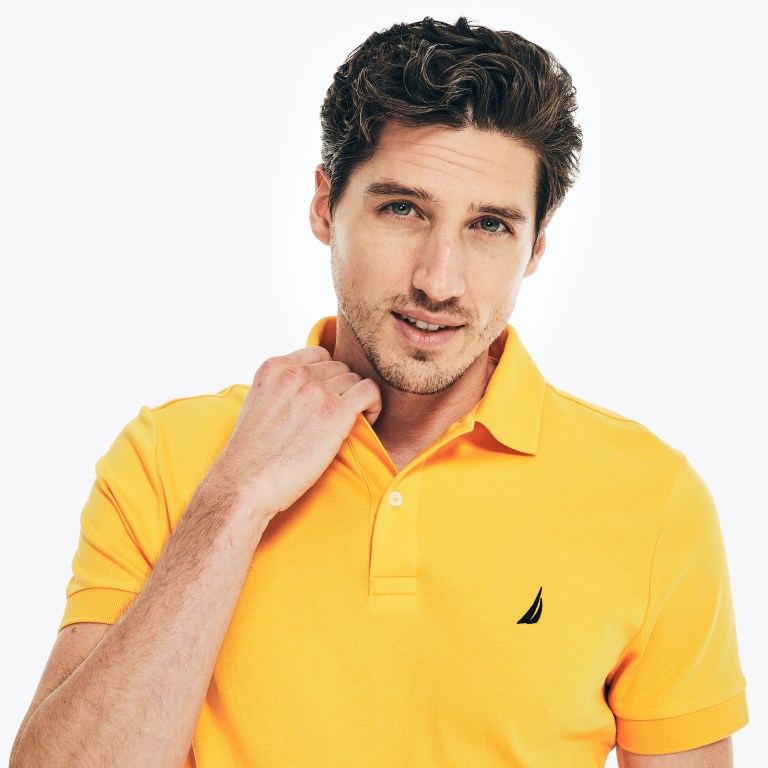 Nautica Slim Fit Interlock Naranjas | yvMc2rsR