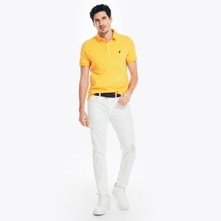 Nautica Slim Fit Interlock Naranjas | yvMc2rsR