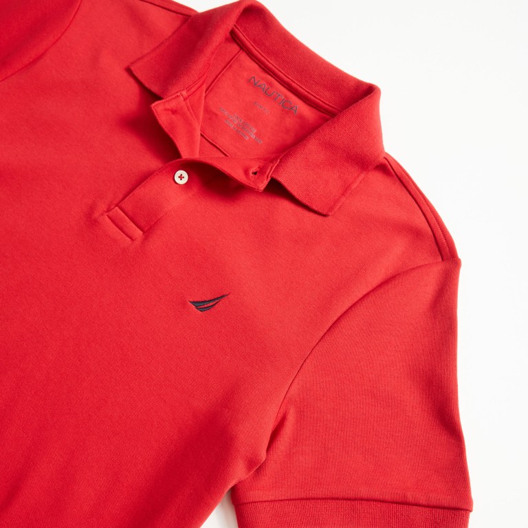 Nautica Slim Fit Interlock Rojas | l1TveVta