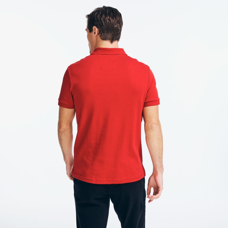 Nautica Slim Fit Interlock Rojas | l1TveVta