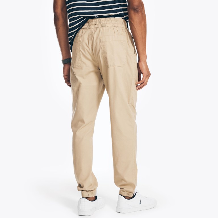 Nautica Slim Fit Rips Jogger Marrones | W3mr5hTI