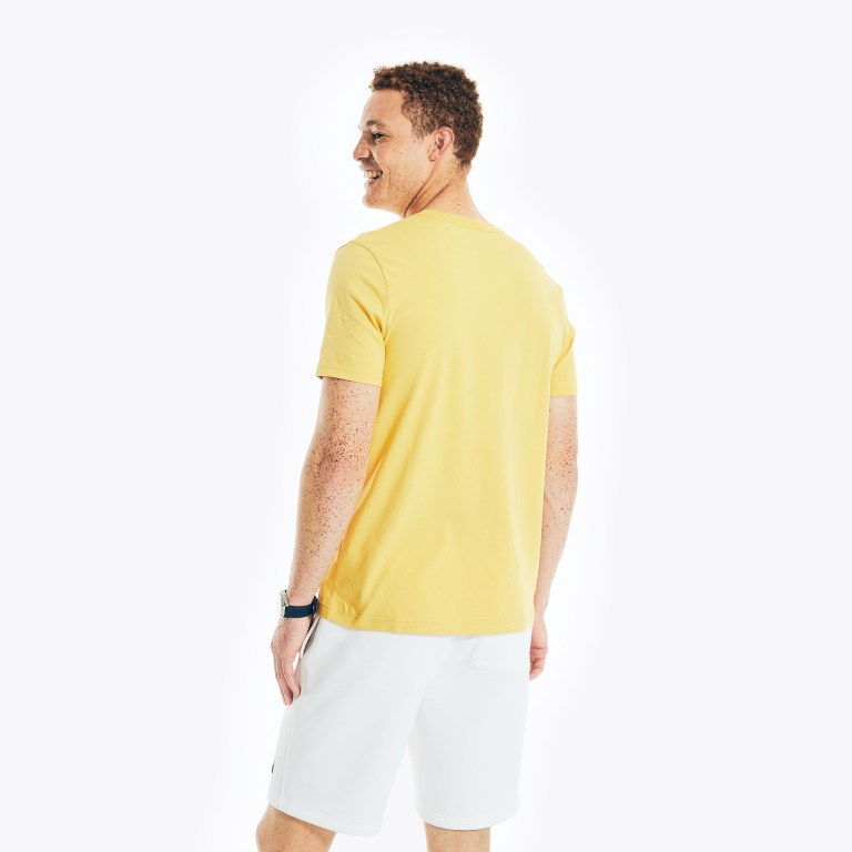 Nautica Solid Crewneck Amarillo | AQPvjexz