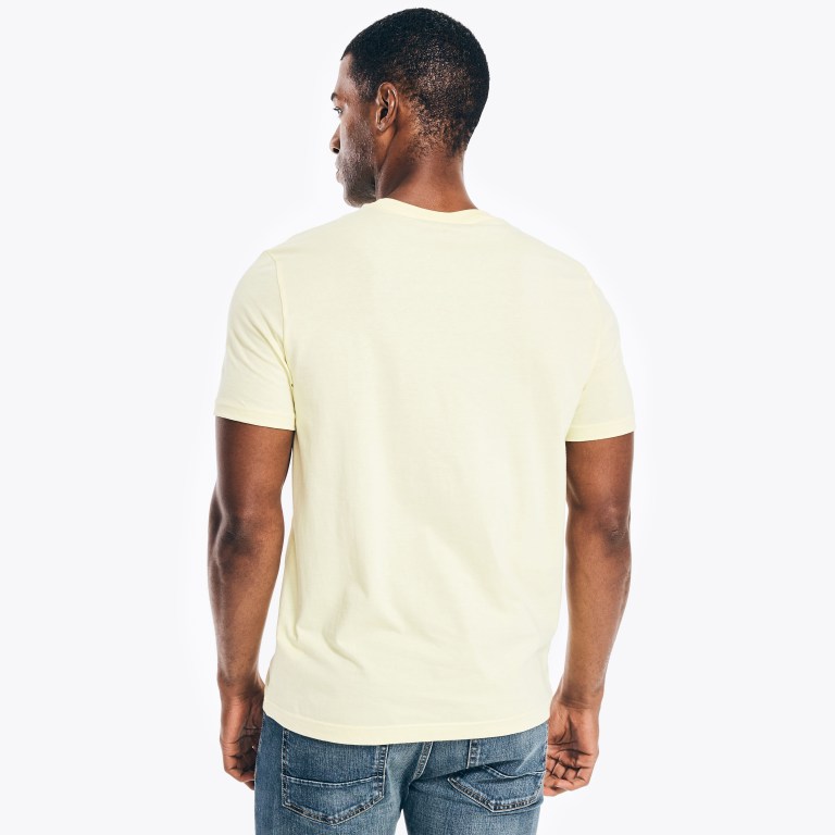 Nautica Solid Crewneck Amarillo Claro | xBgdtx16