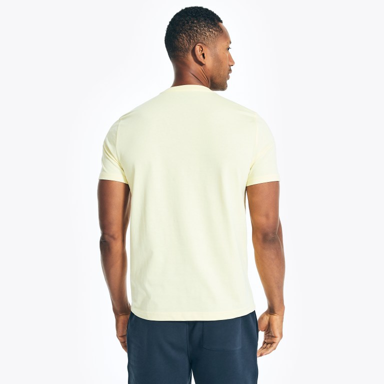 Nautica Solid Crewneck Amarillo Claro | xBgdtx16