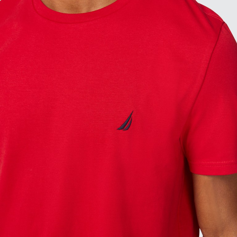 Nautica Solid Crewneck Rojas | 00ug8fIz