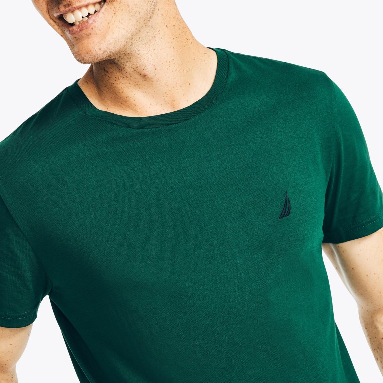 Nautica Solid Crewneck Verde | 3L5P6A1d