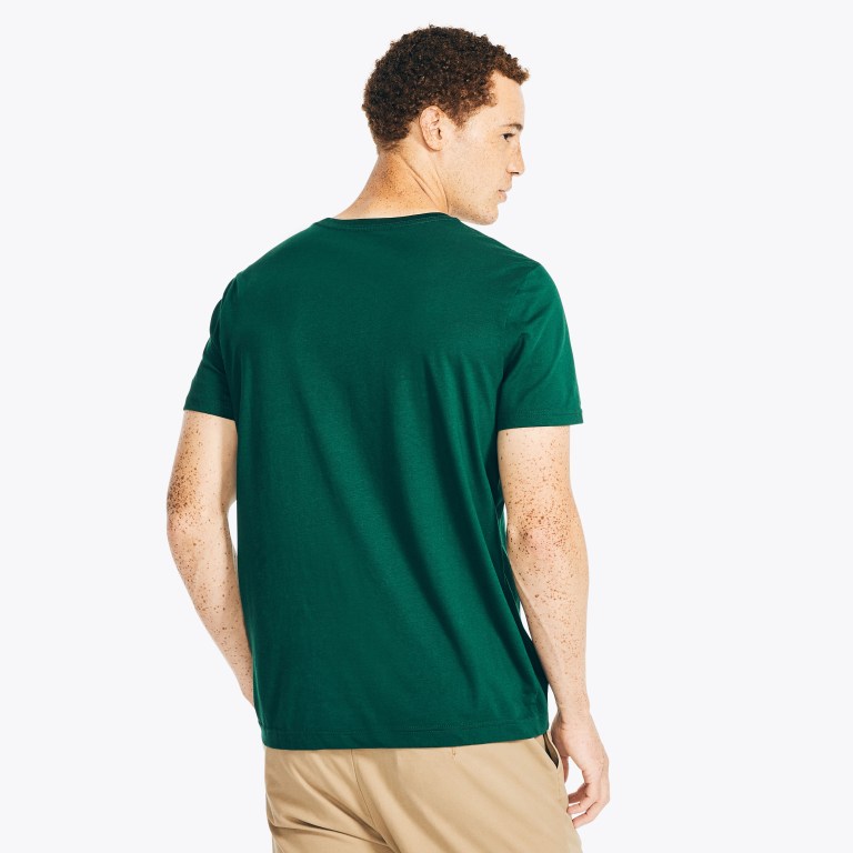 Nautica Solid Crewneck Verde | 3L5P6A1d