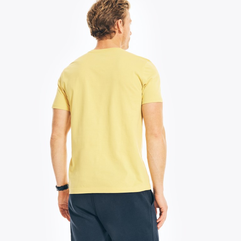 Nautica Solid V-neck Amarillo | MXA35HrR