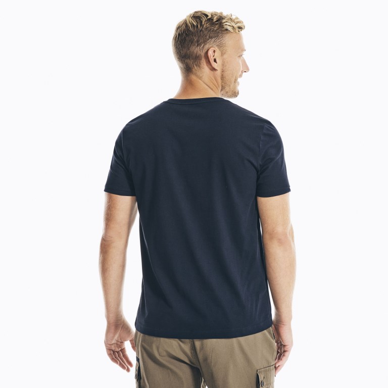 Nautica Solid V-neck Azul Marino | LDrYMtht