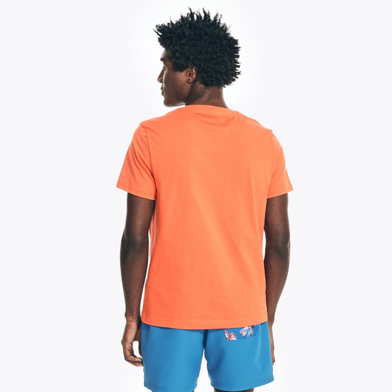 Nautica Solid V-neck Naranjas | sHiC6sYu