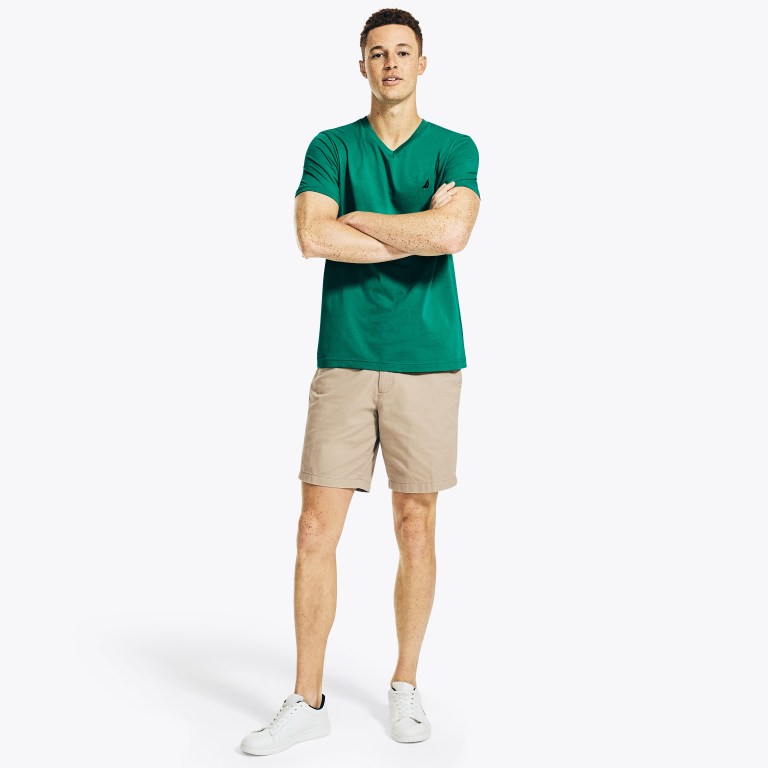 Nautica Solid V-neck Verde | cqhHjwIK