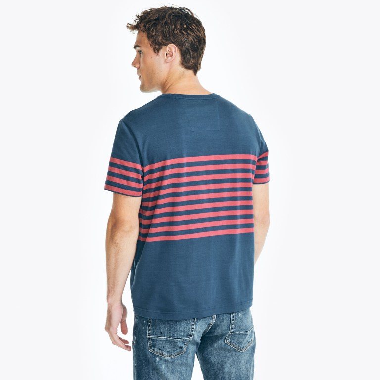 Nautica Striped Crewneck Azules | MyPfcMyw