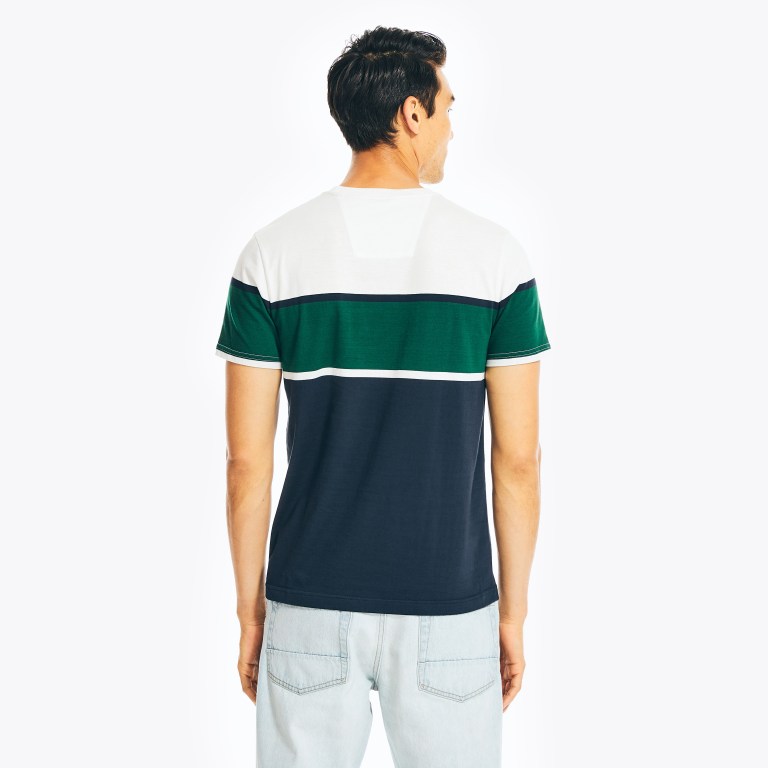 Nautica Striped Crewneck Blancas | bGgM4NLf